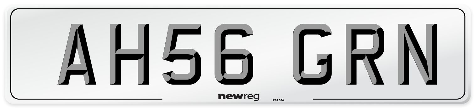 AH56 GRN Number Plate from New Reg